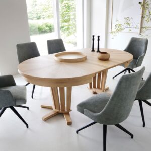Stół dębowy okrągły rozkładany Promino | Ø120cm + 75cm - obrazek 4