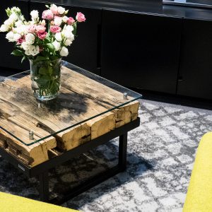 Ława drewniana do salonu Aleppo | 110cm x 60cm - obrazek 5