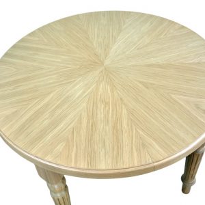 Stół drewniany rozkładany okrągły Artdeco | Ø120 + 2x45cm - obrazek 11