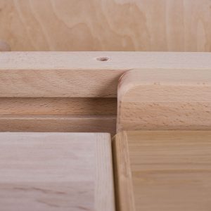 Stół drewniany rozkładany okrągły Artdeco | Ø120 + 2x45cm - obrazek 4