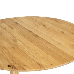 Stół dębowy okrągły rozkładany do jadalni PAG | Ø120 cm - obrazek 8