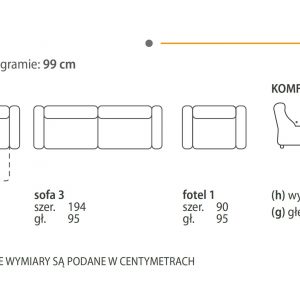 Sofa Włoska z funkcją spania codziennego Logo 140 - obrazek 5